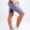 High-Waisted Scrunch Yoga Shorts with Hip Pockets - Image 7