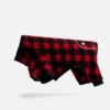 Plaid Dog Pajama - Red - Image 2