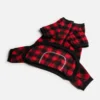 Plaid Dog Pajama - Red - Image 5